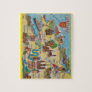 Quebra-cabeça Mapa velho de Normandie