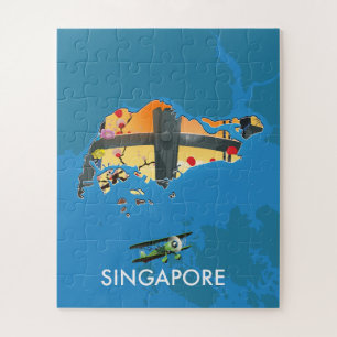Quebra-cabeça Mapa viagem de Singapura