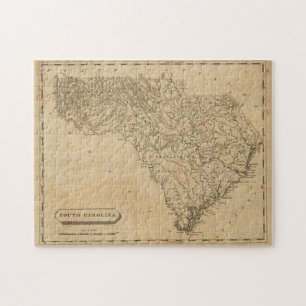 Quebra-cabeça Mapa Vintage da Carolina do Sul (1812)