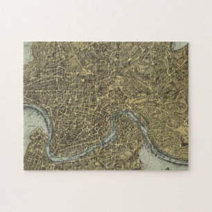 Quebra-cabeça Mapa Vintage de Roma Itália (1716)