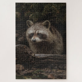 Quebra-cabeça Mapache Curioso No Animal Da Floresta