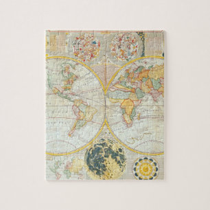 Quebra-cabeça Mapas antigos do mundo do hemisfério de