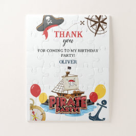 Quebra-cabeça Mar de Pirata Náutica Obrigado Cartão de Presente