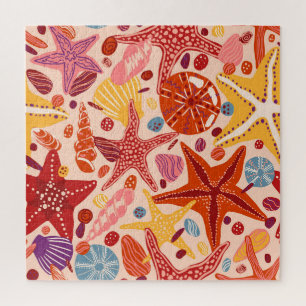 Quebra-cabeça Mar de Verão escandinavo: Padrão de Starfish