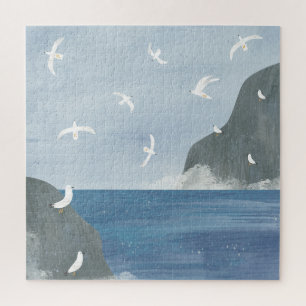 Quebra-cabeça Mar frio e gaivotas