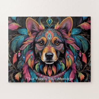 Quebra-cabeça Márabe boêmico majestade o cão pintado