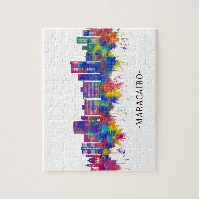 Quebra-cabeça Maracaibo Venezuela Skyline (Vertical)