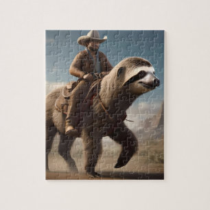 Quebra-cabeça "Maravilhas do Oeste Selvagem: Cowboy Andando um C