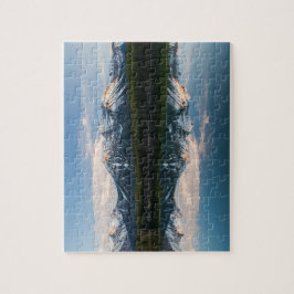 Quebra-cabeça Maravilhosa montanha rochosa refletindo paisagem