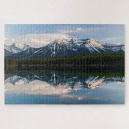 Quebra-cabeça Maravilhosa montanha rochosa refletindo paisagem