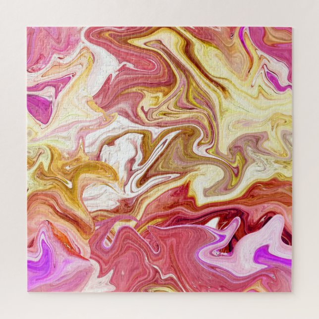 Quebra-cabeça Marble Magic: Design abstrato colorido (Vertical)