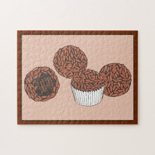 Quebra-cabeça Marcha das Trufas de Chocolate Brasileiro Brigadei