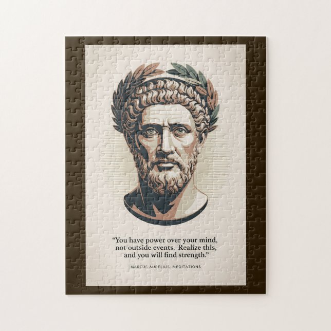 Quebra-cabeça Marcus Aurelius Meditations Quote Illustration Art (Vertical)