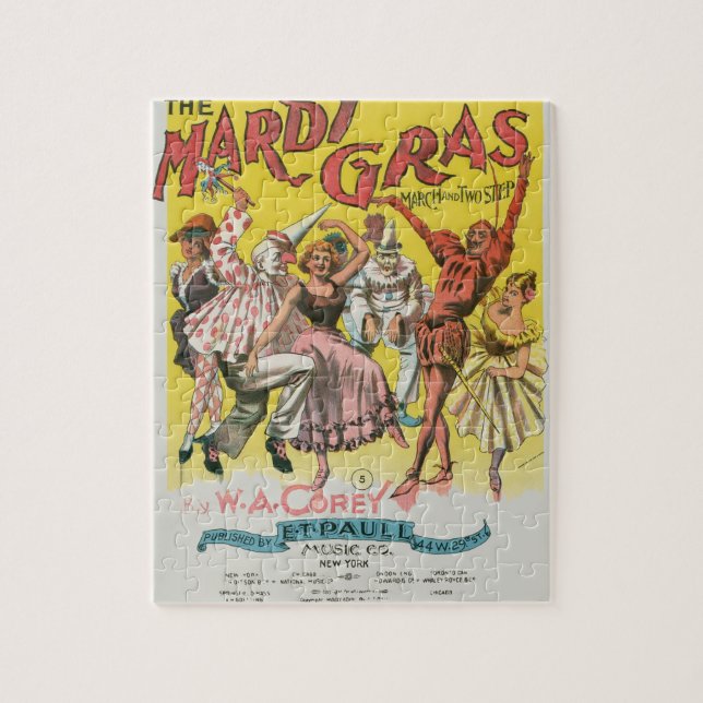Quebra-cabeça Mardi Gras Antique Yellow Poster (Vertical)