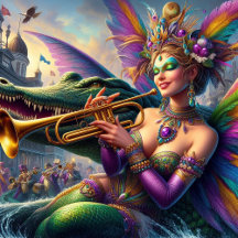 Mardi Gras Blond e Claude o Alligator