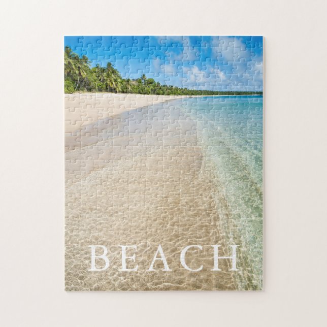 Quebra-cabeça Maré Oceânica em uma Praia Tropical (Vertical)