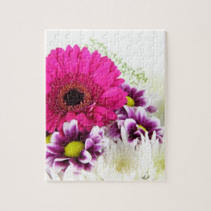 Quebra-cabeça Margarida cor-de-rosa do Gerbera