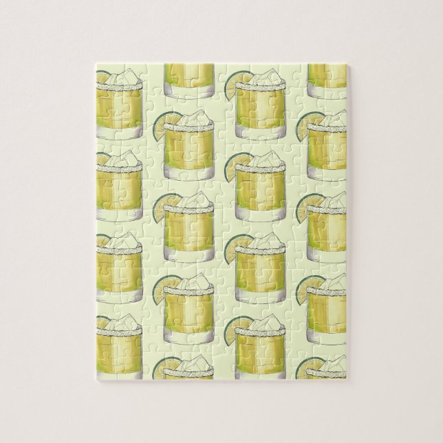 Quebra-cabeça Margarita Summer Cocktail Mistura de Verde limão (Vertical)