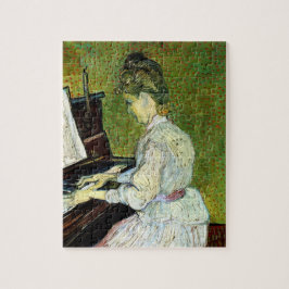 Quebra-cabeça Marguerite Gachet no Piano por Vincent van Gogh
