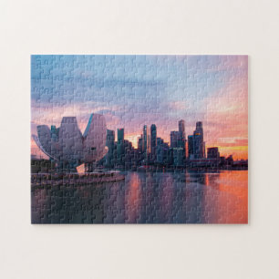 Quebra-cabeça Marina e Skyline Singapura.