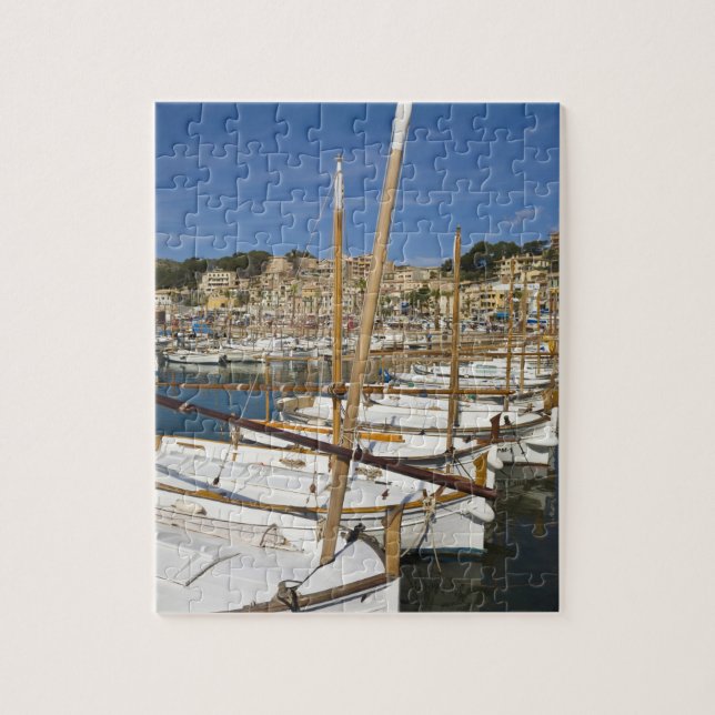 Quebra-cabeça Marina, Port de Soller, Costa oeste, Mallorca, (Vertical)
