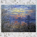 Quebra-cabeça Marine View com um Sunset de Claude Monet<br><div class="desc">Marine View with a Sunset (1875), de Claude Monet, é uma pintura de arte vintage impressionismo que apresenta barcos no rio Sena no pôr do sol. Sobre o artista: Claude Monet foi fundador do movimento de pintura impressionista francês, com a maioria de suas pinturas sendo paisagens do estilo "en plein...</div>