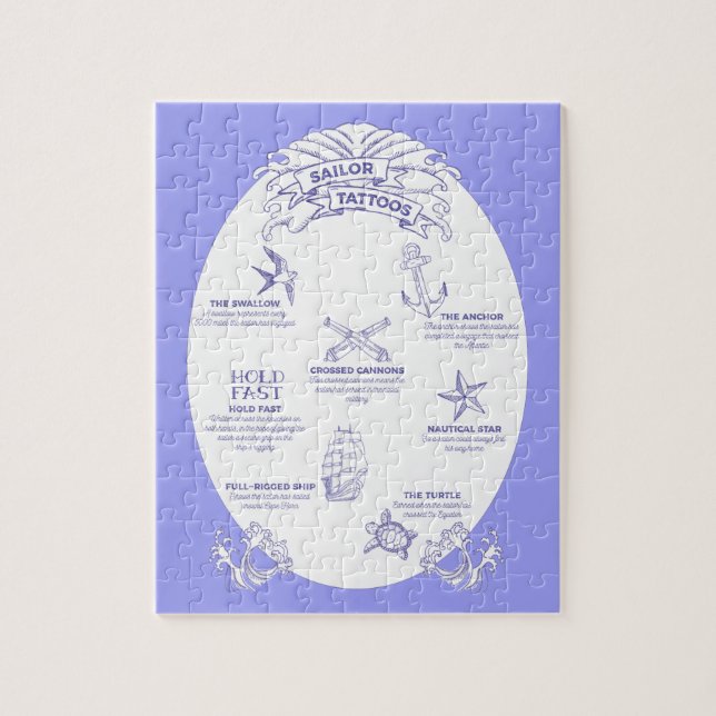 Quebra-cabeça Marinheiro e Tatuagens e Significados de Seaman (Vertical)