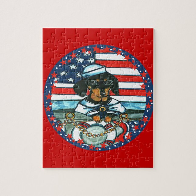 QUEBRA-CABEÇA MARINHO DACHSHUND (Vertical)