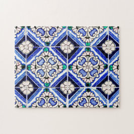 Quebra-cabeça Marinho de padrões espanhol russo Azulejo Azulejo
