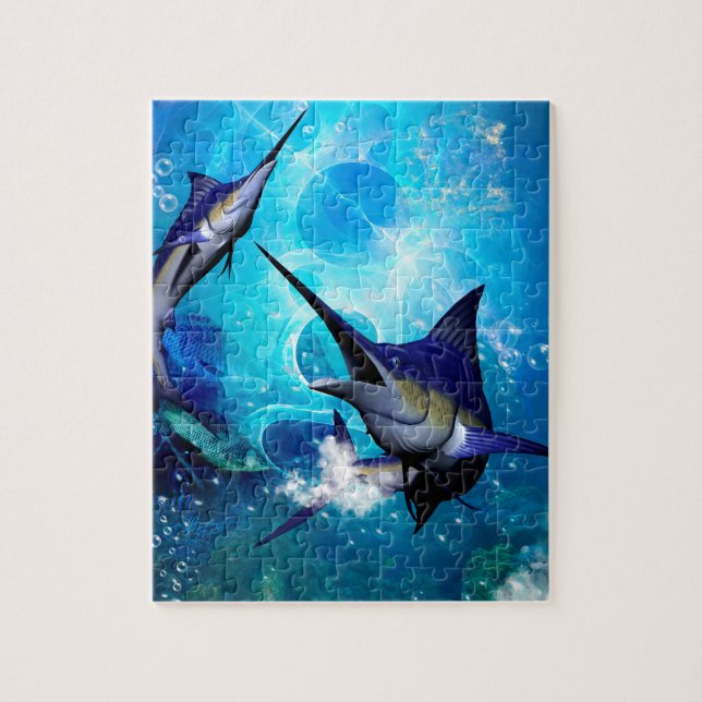 Quebra-cabeça Marlin incrível com bolhas (Vertical)