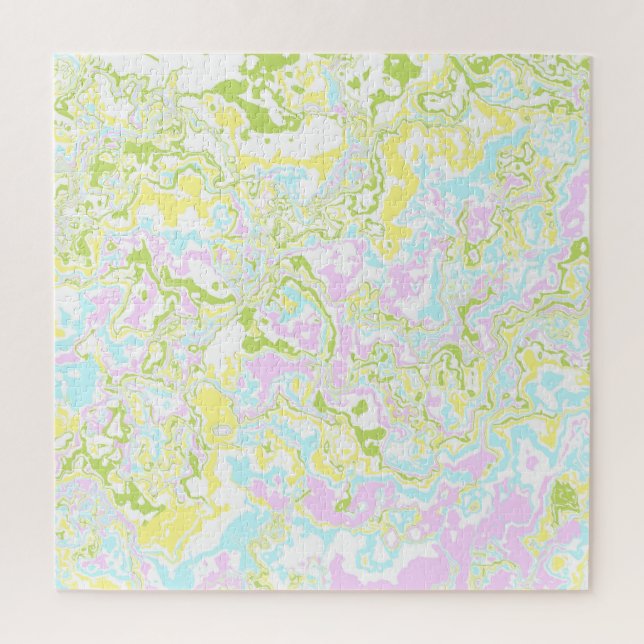 Quebra-cabeça Mármaco Colorido Brilhante Triquete Retro Boho Mar (Vertical)