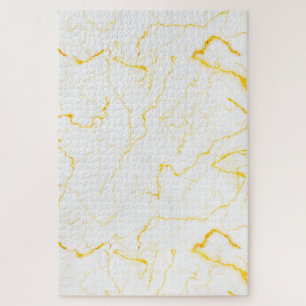 Quebra-cabeça Mármore Branco Elegante Dourado Elegante de Duro E