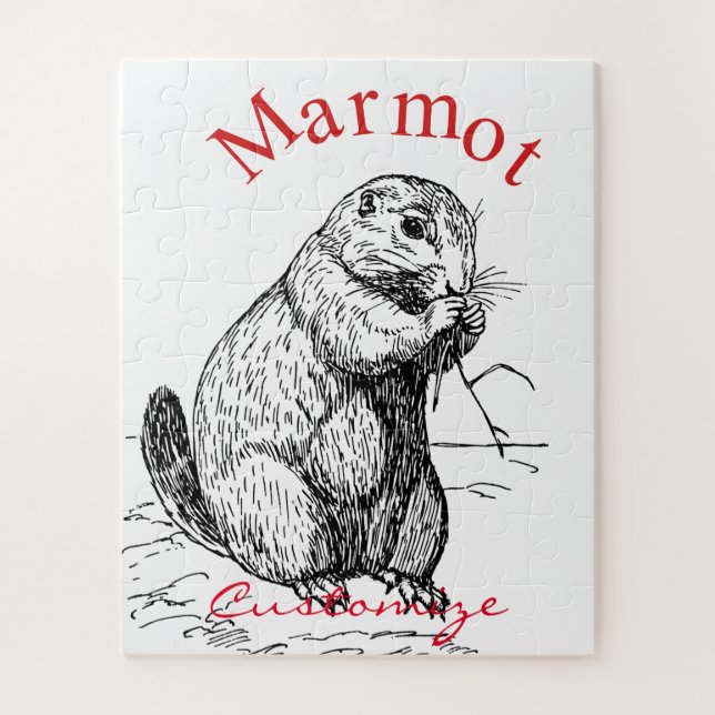 Quebra-cabeça Marmota Fofa Animal Thunder_Cove (Vertical)