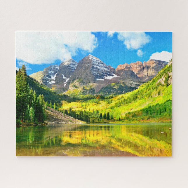 Quebra-cabeça Maroon Bells, Aspen, Colorado Summer Landscape (Horizontal)