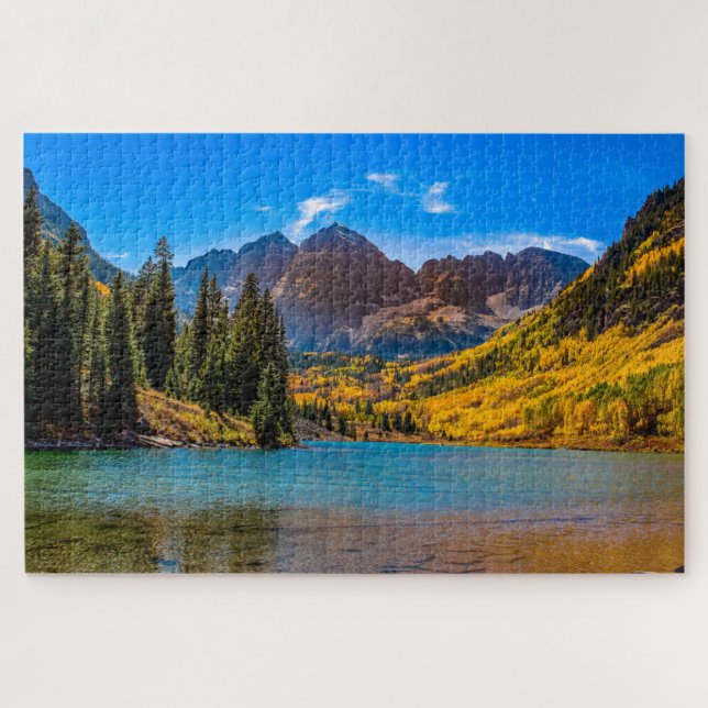 Quebra-cabeça Maroon Bells em Aspen (Horizontal)