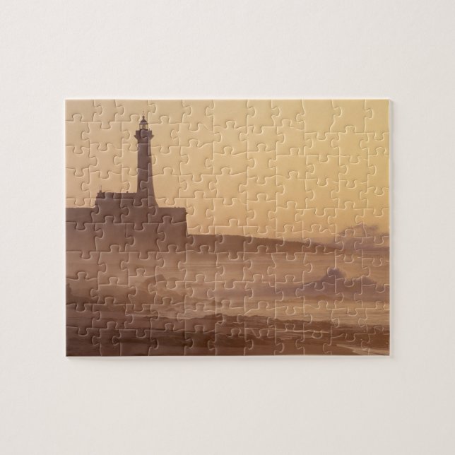 Quebra-cabeça Marrocos, Rabat, Farol ao pôr do sol com (Horizontal)