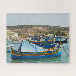 Quebra-cabeça Marsaxlokk - aldeia de pesca de Malta
