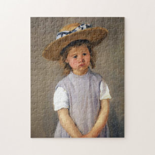 Quebra-cabeça Mary Cassatt "criança em um chapéu de palha "