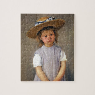 Quebra-cabeça Mary Cassatt: Criança em um chapéu de palha