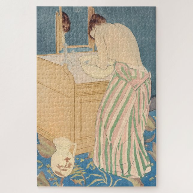 Quebra-cabeça Mary Cassatt - Mulher Bathing (Vertical)
