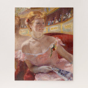 Quebra-cabeça Mary Cassatt - Mulher com Colar de Pérola num cama