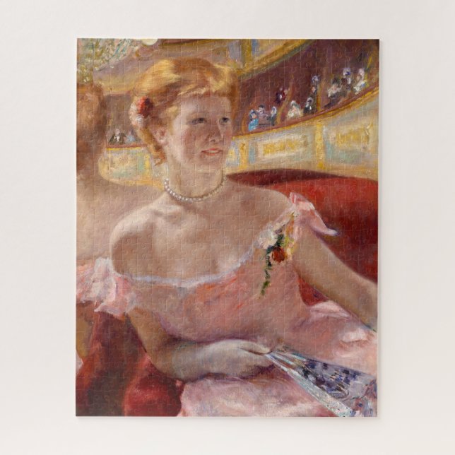 Quebra-cabeça Mary Cassatt - Mulher com Colar de Pérolas numa Lo (Vertical)