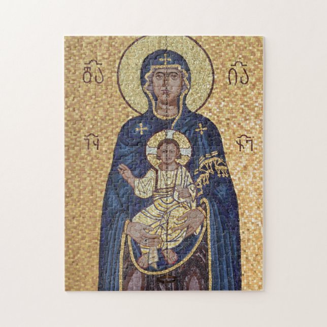 Quebra-cabeça Mary E Jesus Mosaico (Vertical)
