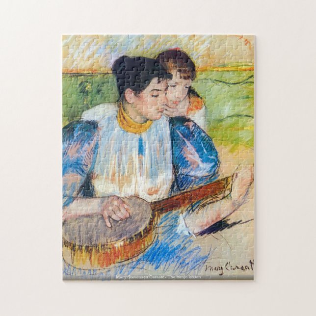 Quebra-cabeça Mary Stevenson Cassatt - a lição do banjo - (Vertical)