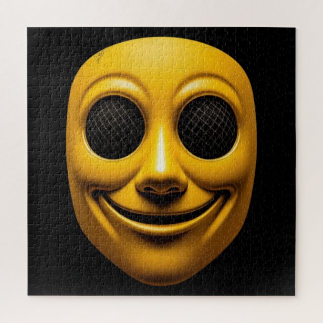 Quebra-cabeça Máscara de sorriso amarela (Vertical)
