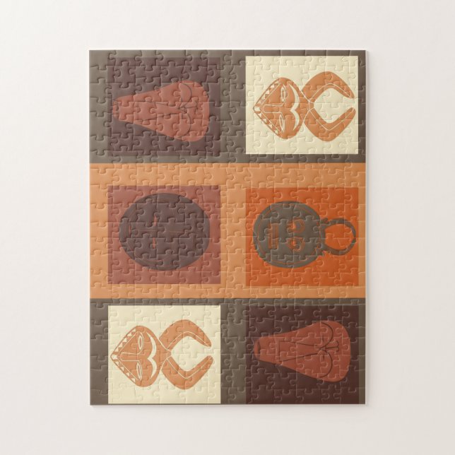 Quebra-cabeça máscara de tribo africana (Vertical)