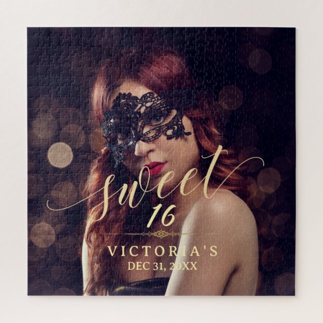 Quebra-cabeça Mascarada Foto Doce 16 Aniversário (Vertical)