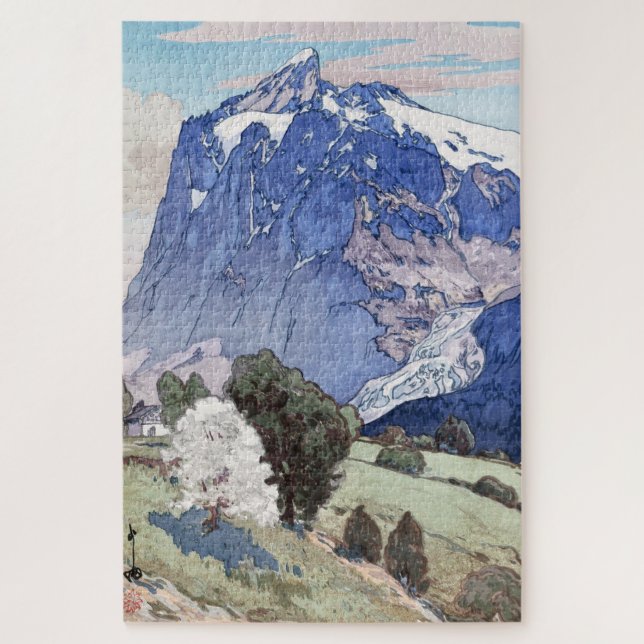 Quebra-cabeça Matterhorn, Hiroshi Yoshida, Woodcut (Vertical)