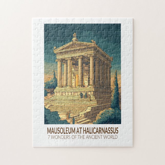 Quebra-cabeça Mausoléu de Halicarnasso 7 Maravilhas do Mundo (Vertical)