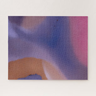 Quebra-cabeça “Mauve Mirage Flow”  –  Abstrato Rosa Azul Pêssego